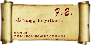 Fónagy Engelbert névjegykártya